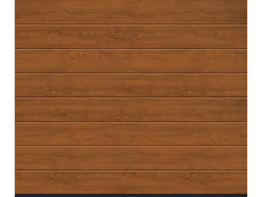 IsoMatic - Embossed Automatic Sectional Door, Golden oak