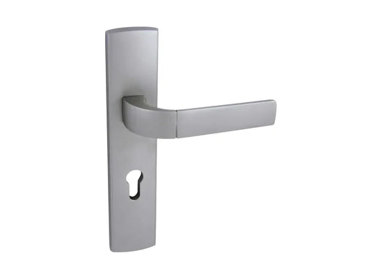 Domino - Exterior Door Handle, Silver Matt