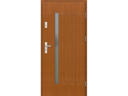 El Prema - Wooden Exterior Door Plati, Golden Oak