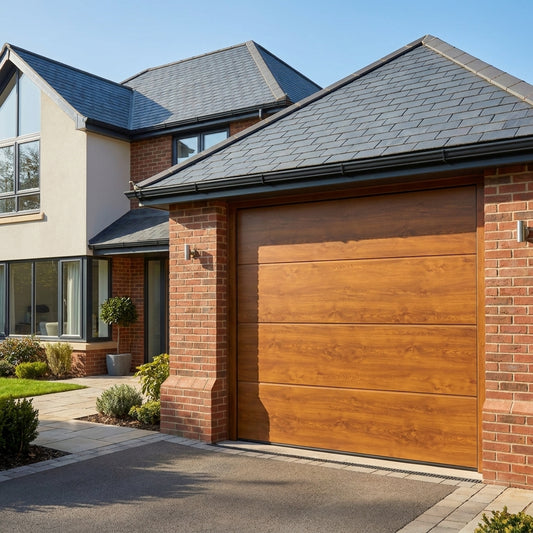 Hormann - IsoMatic Sectional door, Golden oak