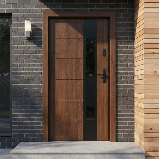 Pantor - Steel Exterior Door Saragossa, Walnut