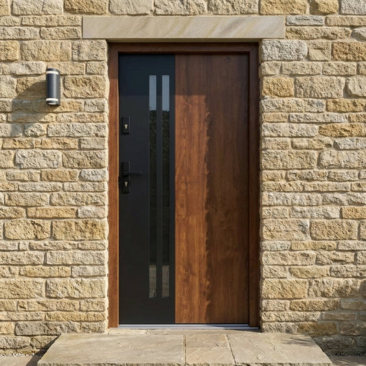 Pantor -  Steel  Exterior Door Castilia, Golden Oak