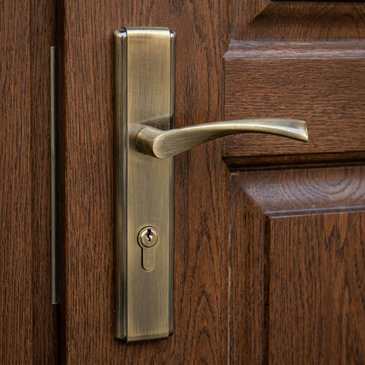 Domino - Exterior Door Handle, Rustic Bronze