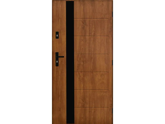 Pantor - Exterior Steel Door Alicante, Golden Oak