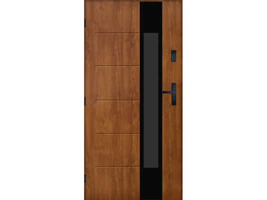 Pantor - Steel Exterior Door Saragossa, Golden Oak