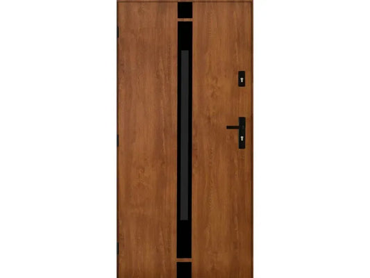 Silves - Steel exterior door, Golden Oak
