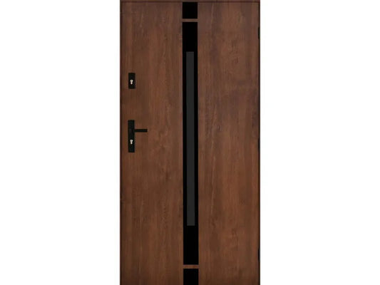 Silves - Steel exterior door, Walnut